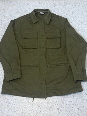 Victoria's Secret PINK Utility Cargo Jacket Military Army Field Coat EUC